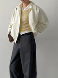 Jade Color Matching Collar Knit T-Shirt