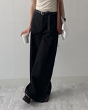 Two Pocket Nylon Long Wide Slacks
