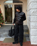 Niro high-neck knit padding