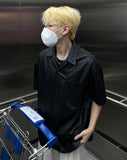 S/S Vegan Light Leather Half Shirt
