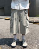 Vintage Washed Cargo Bermuda Pants