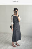 Joanne Nylon Sleeveless Wrap One Piece Long