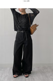 Slavic boat neck see-through knit