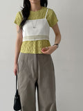 Embossed Wrinkle Short Sleeve T-shirt