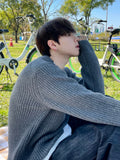 Lambswool basic round knitwear