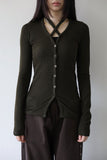 Jenne off-strap cardigan