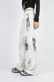 White washed cargo pants
