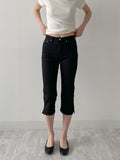 202 Slit Cotton Capri Pants