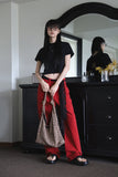 Oxford Red Cotton Pants