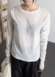 SEE-THROUGH HALF LONG SLEEVE