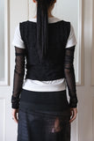 Ruling emboss summer vest