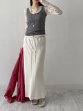 Kelly Satin Banded Long Skirt