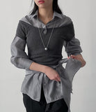 Hook Off-Shoulder Half T-Shirt