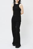 (W) Dot Black Sleeveless
