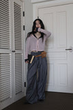 Suede square pocket belt