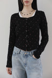 Poe flower snap cardigan