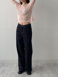 Boatneck Tencel See-Through T-Shirt