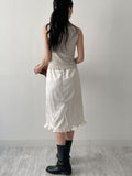 Jacquard satin midi skirt