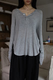 Up down button t-shirt