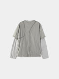 Race Stitch Layered Top
