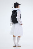 PRTN) Pintuck Flare Mid Length Skirt