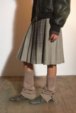 VINTAGE CHECK WRAP PLEATS SKIRT
