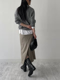 Basic Pencil Long Skirt