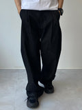 Two Pleat Black Denim