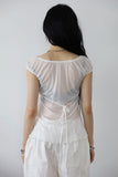 See-through ribbon sheer top
