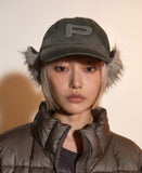 VINTAGE WASHED FUR TRAPPER BALL CAP