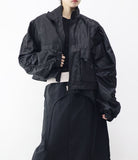 Oban Shirring Pocket String Overfit Windbreaker