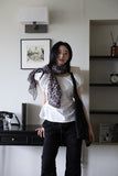 Leopard chiffon muffler