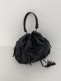 Multi twill leather bucket bag