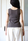 V rib sleeveless top