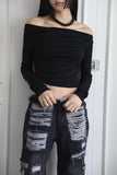 Gary dark black pants