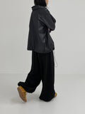 Glossy Two-Way Oversized Fit Jumper