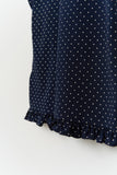 (W) Union Dot Collar Top