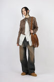 Suede Cropped Leather Jacket