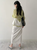 [Set-up Available] Catch Slit Banding Long Skirt