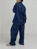 [Long sleeve ver.] Snap washing overfit denim shirt