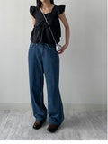[unisex] Painted Wide Denim Pants
