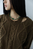 Bohemian Damaged Slit Knit