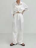 Zed two-way banding nylon slacks