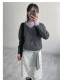 Velvet See-Through Mock Neck Polar Fleece T-Shirt