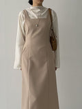[Long ver.] Pecan Adjust Sleeveless One Piece
