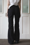 Pintuck bootcut slim pants