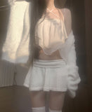 Heimin low-waist fur skirt