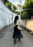 SEETHROUGH FRILL LONG SKIRT