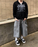 Summer Lettering Knit Hood Zip-Up