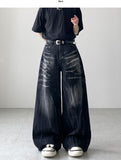 Brachio Crack Wide Denim